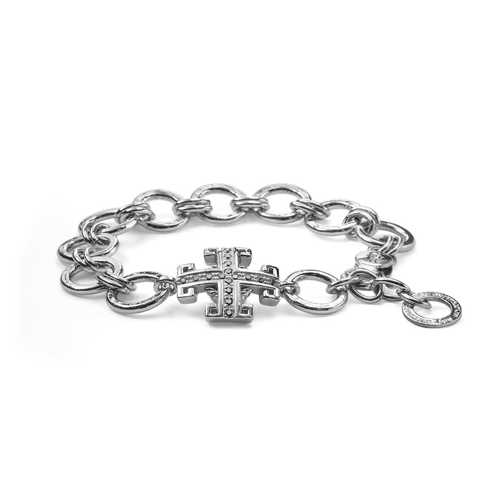 Bracciale Uomo Donna In Pelle Intrecciata Con Charm Croce – Regalo Festa Del Papà