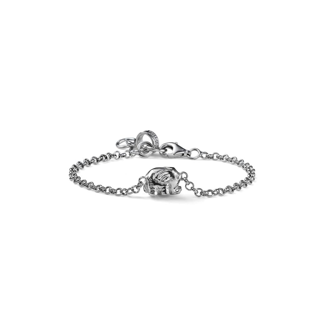 CHILD BRACELET WITH SILVER CHAIN AND ELEPHANT CHARM