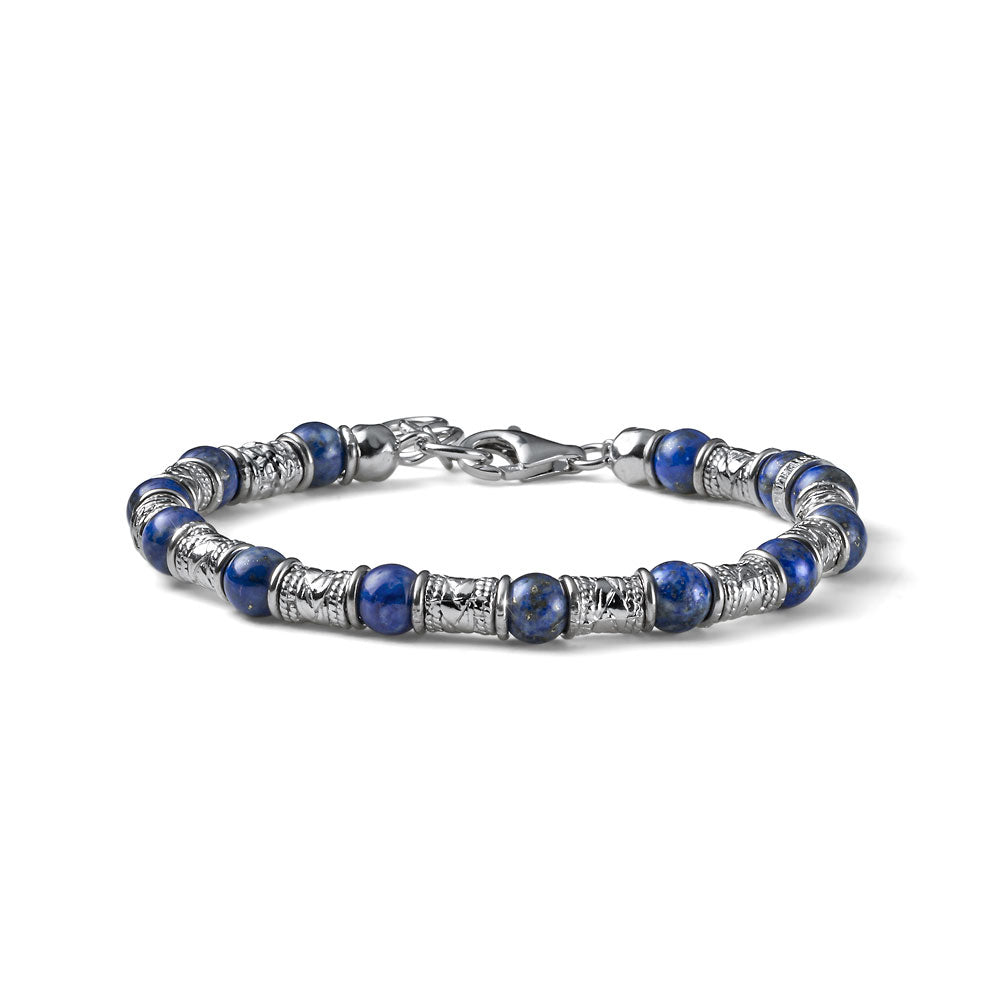 BRACCIALE UOMO COLLEZIONE SIENA BARILOTTI ARGENTO E MIX PIETRE