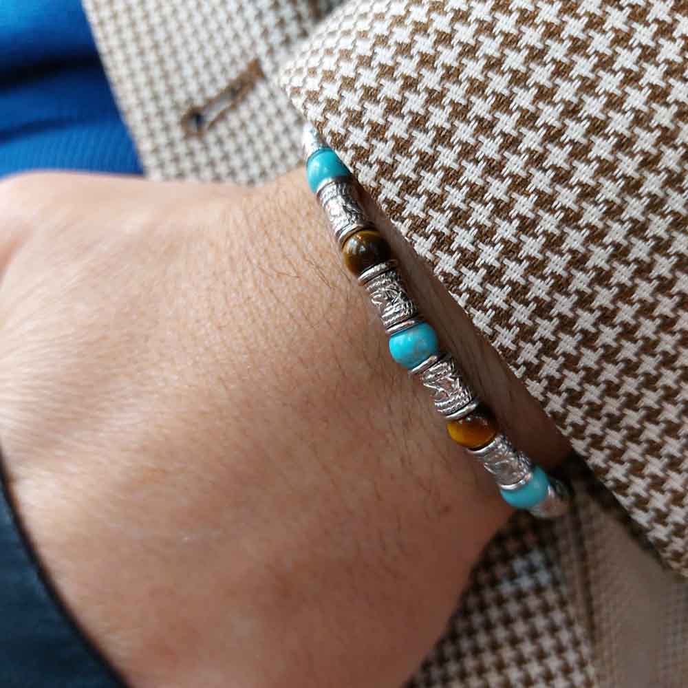 Siena indossato bracciale aulite-occhio di tigre per sito