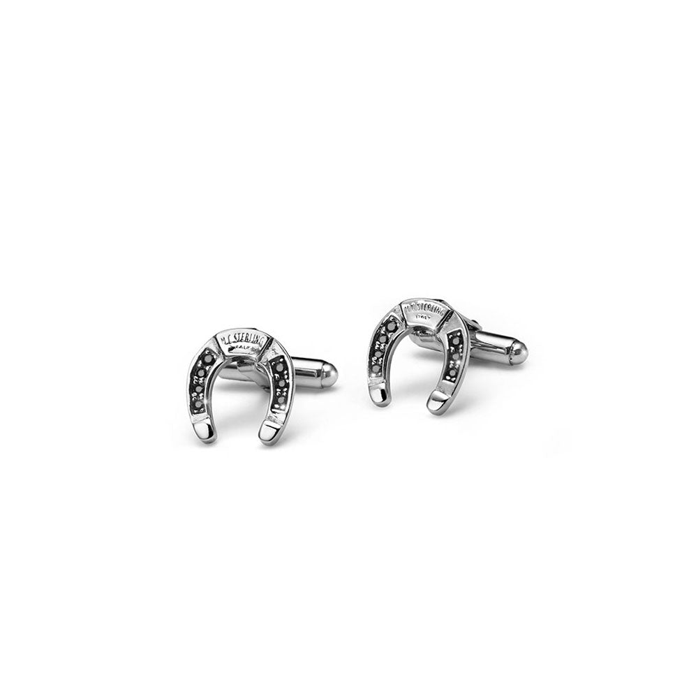 MEN'S HORSESHOE CUFFLINKS IN SILVER
