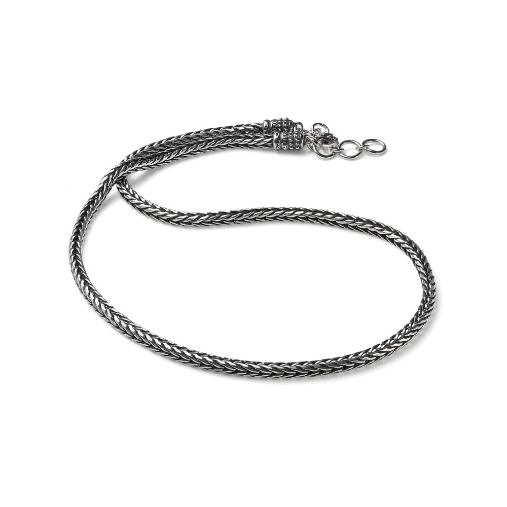 MEN'S ICONIC EAR WEAVE NECKLACE IN BURNISHED SILVER