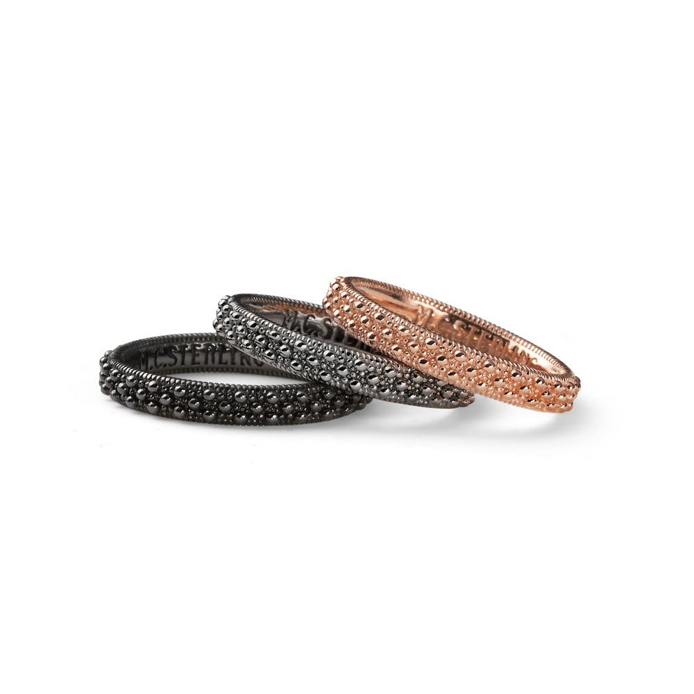 Anello sottile puntinato argento Maria Cristina Sterling