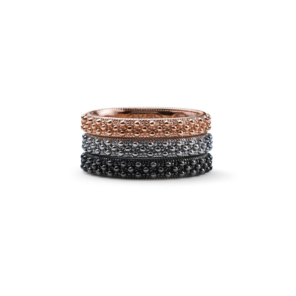 Anello Unisex sottile in Argento puntinato 925