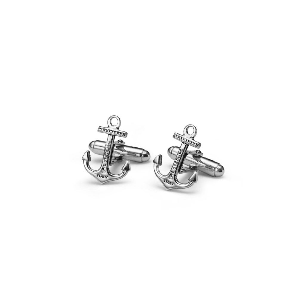GEMELLI UOMO COLLEZIONE NEPTUNE ARGENTO 925 CON ANCORA