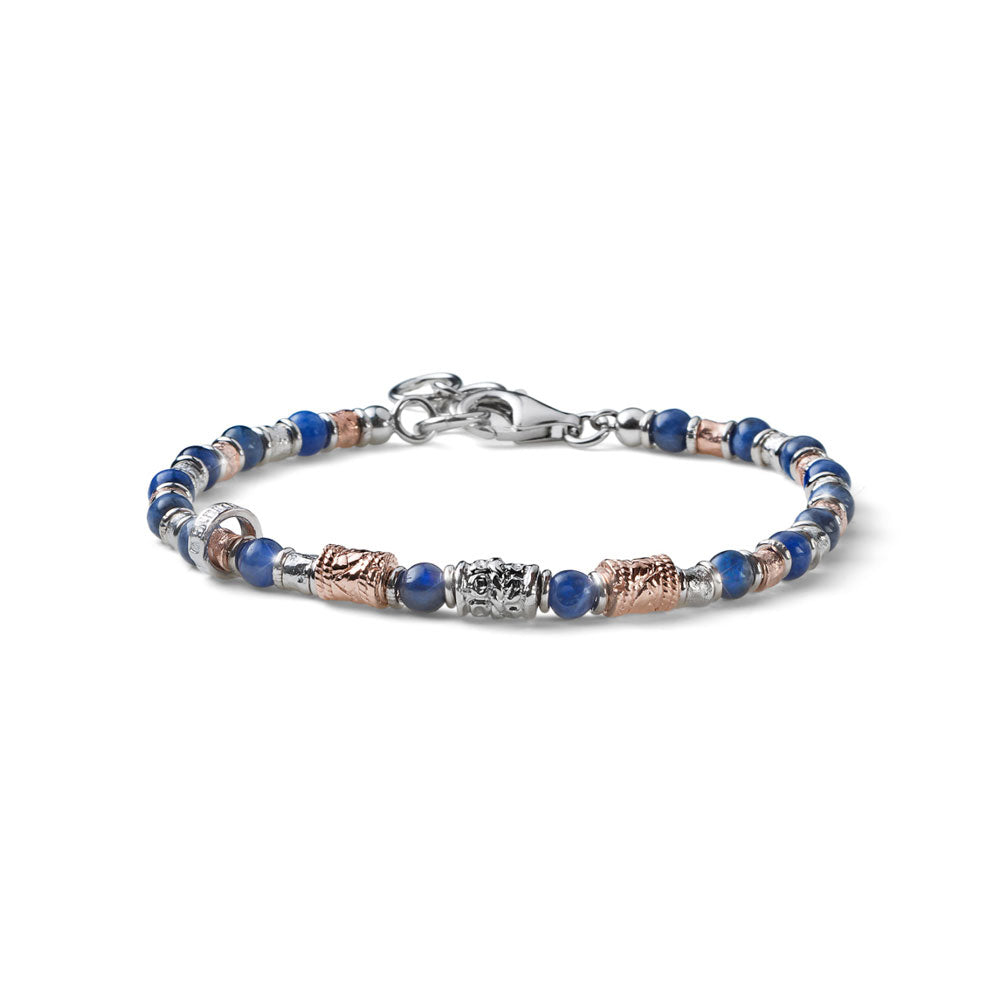 Bracciale uomo Mix argento e sodalite Siena Alessandro Magrino