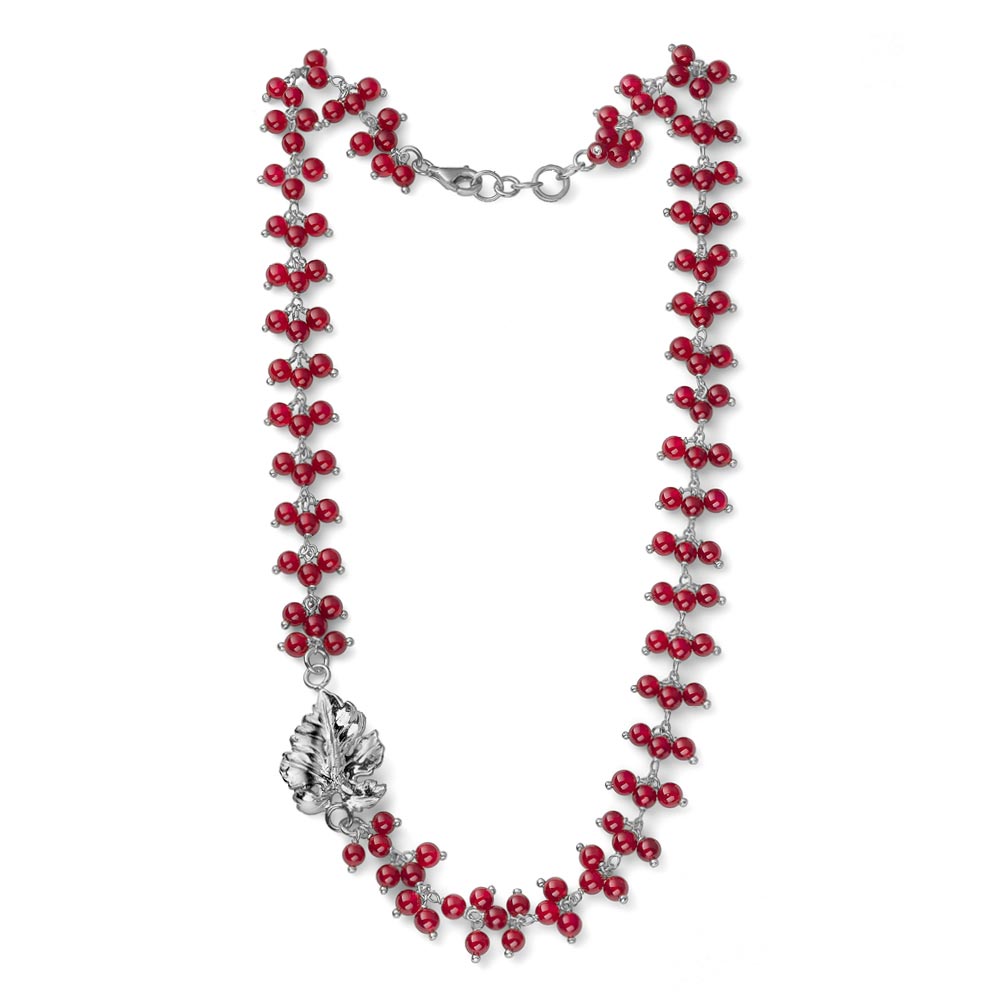 Collana Donna Vitis argento e agata rubino Maria Cristina Sterling