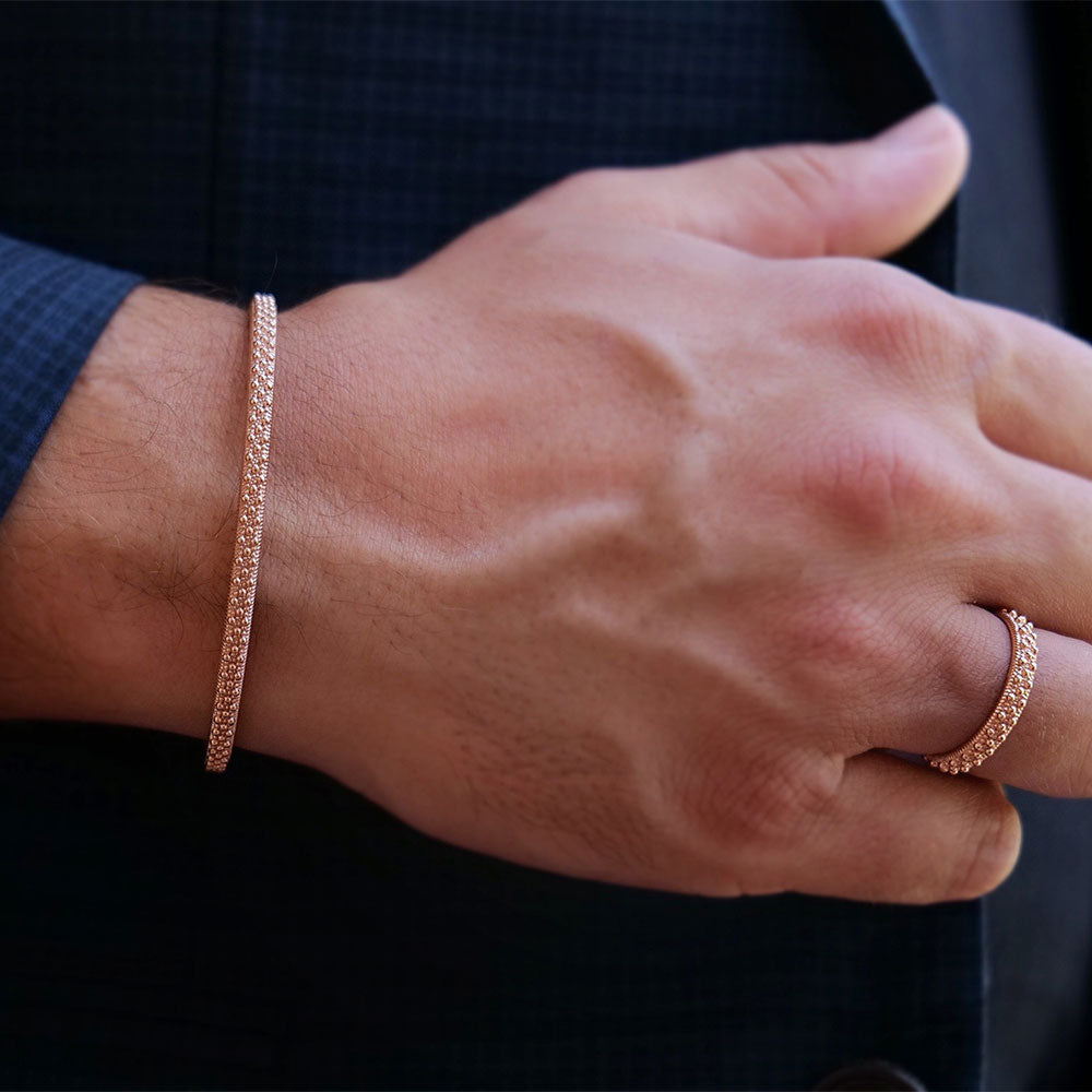 bracciale e anello uomo in argento