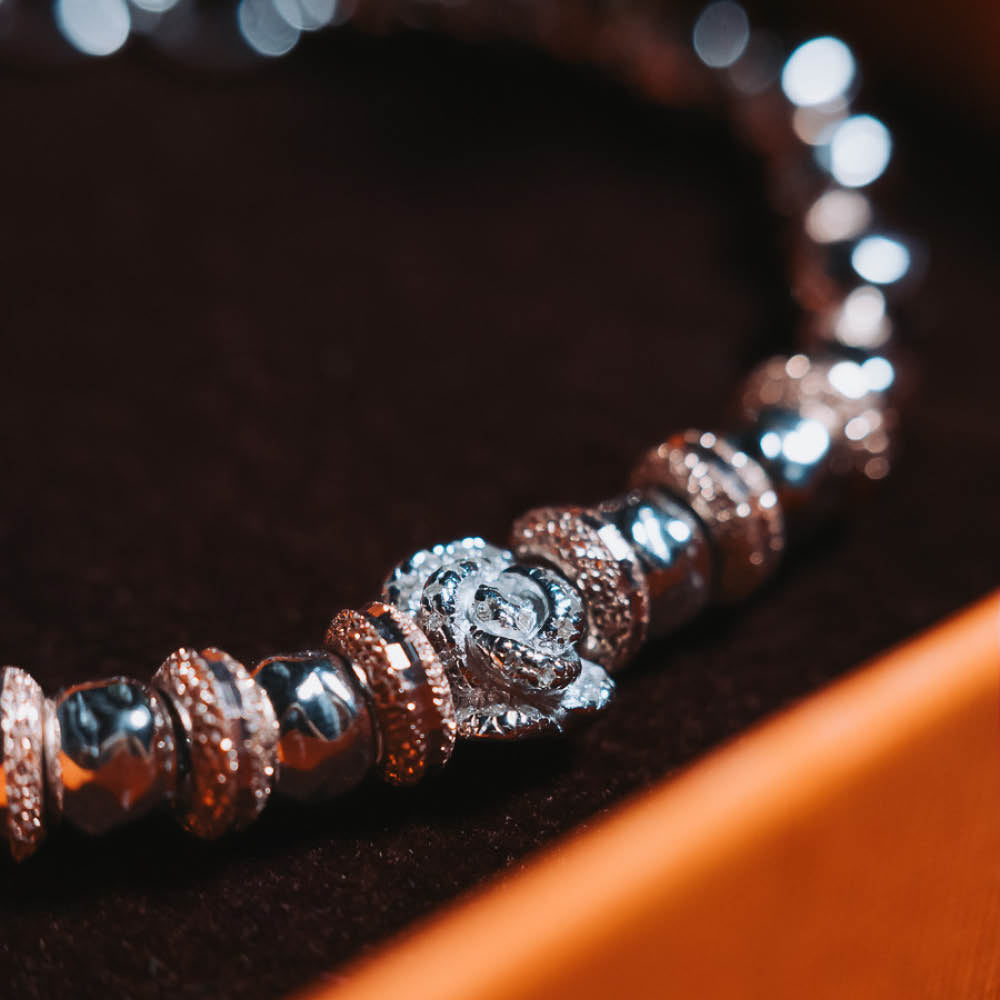 WOMEN'S BRACELET ROSES IN 925 SILVER AND CRYSTAL LIMITED EDITION