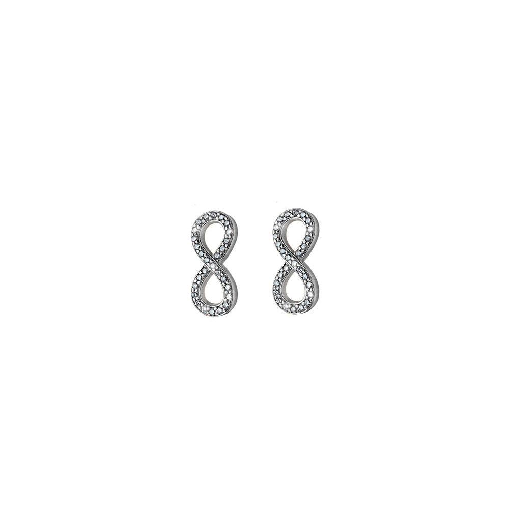 Orecchini Infinity in argento e cristalli Maria Cristina Sterling