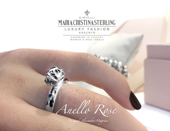 WOMEN'S RING ROSE COLLECTION SILVER ONE ROSE