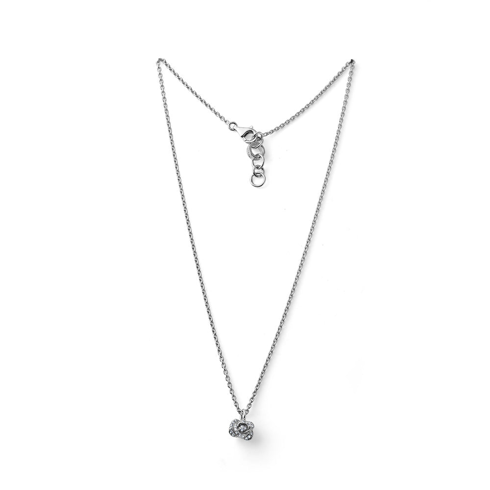 WOMEN'S NECKLACE ROSE COLLECTION 925 SILVER 45 CM