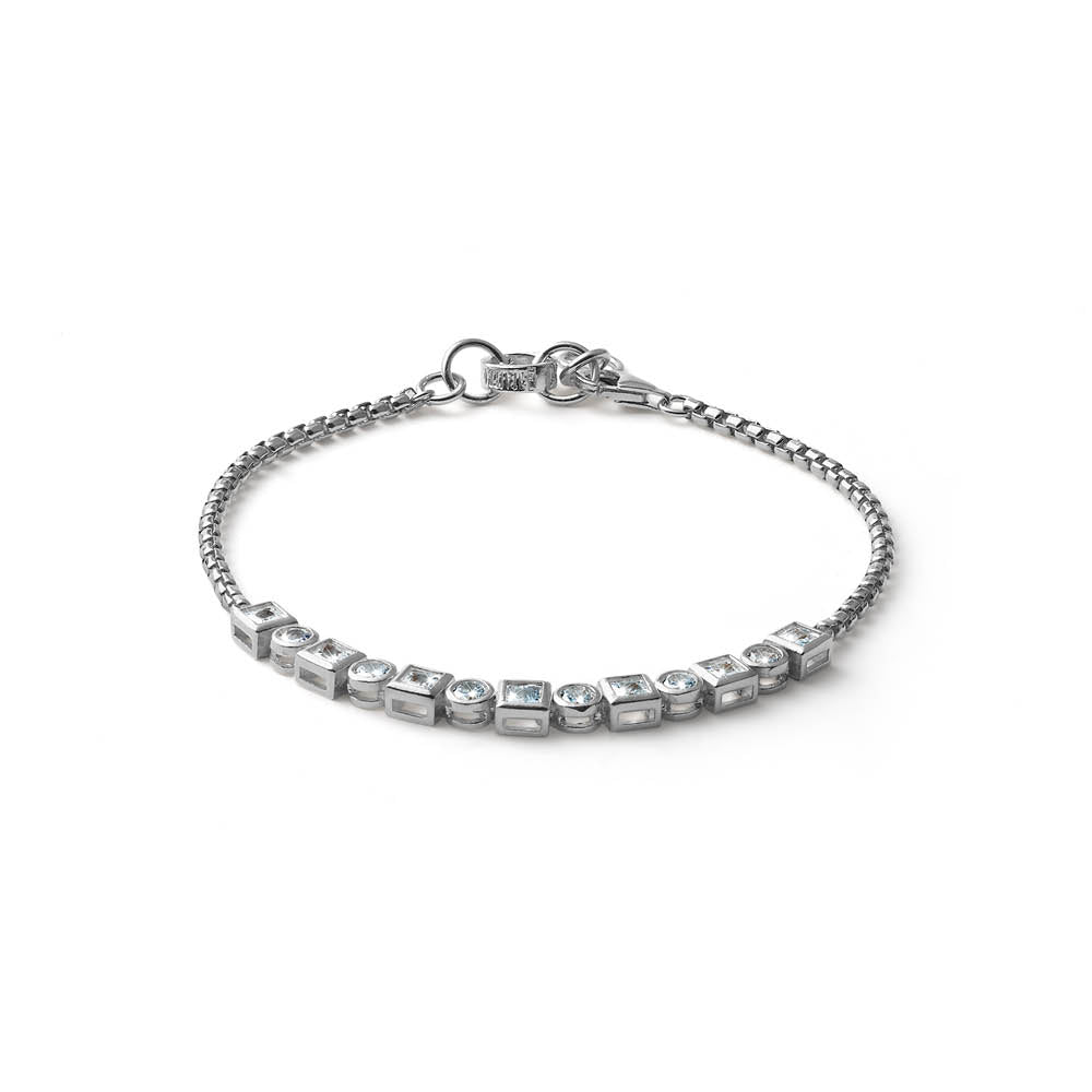 Cubik Shine bracelet 925 silver and crystals