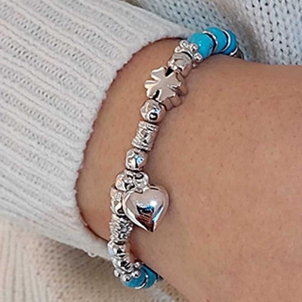 Love indossato bracciale aulite-charm cuore