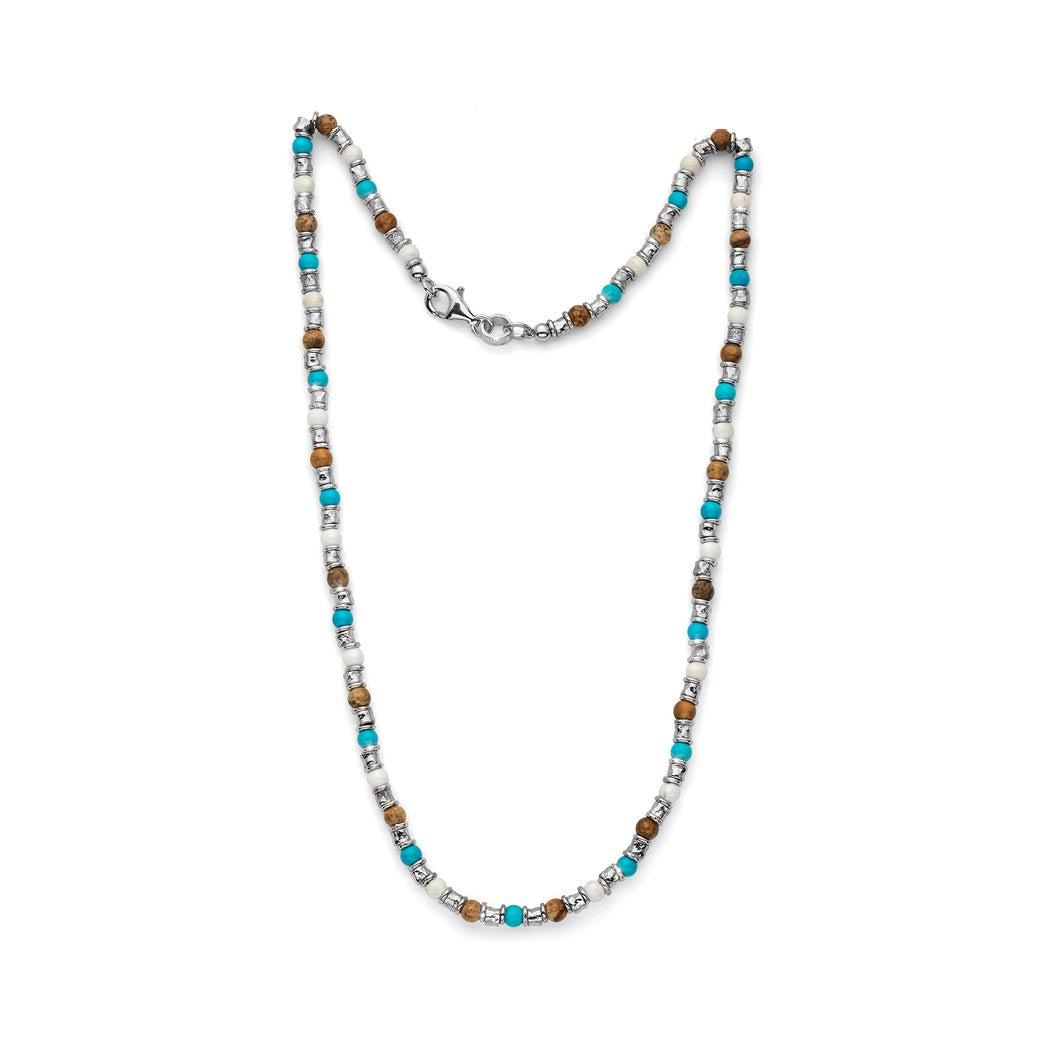 COLLANA BIMBO PETITE MIX DI PIETRE E ARGENTO