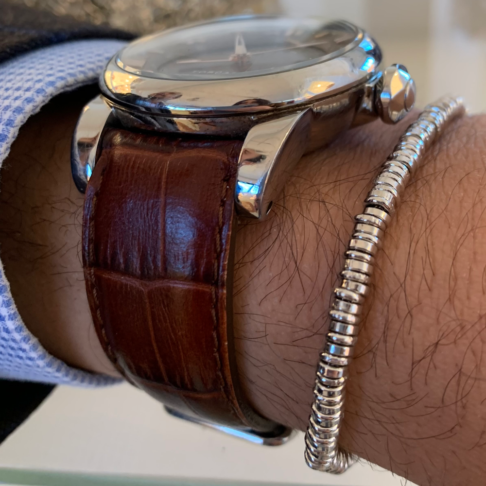 MEN'S BRACELET SNAKE COLLECTION THIN SILVER