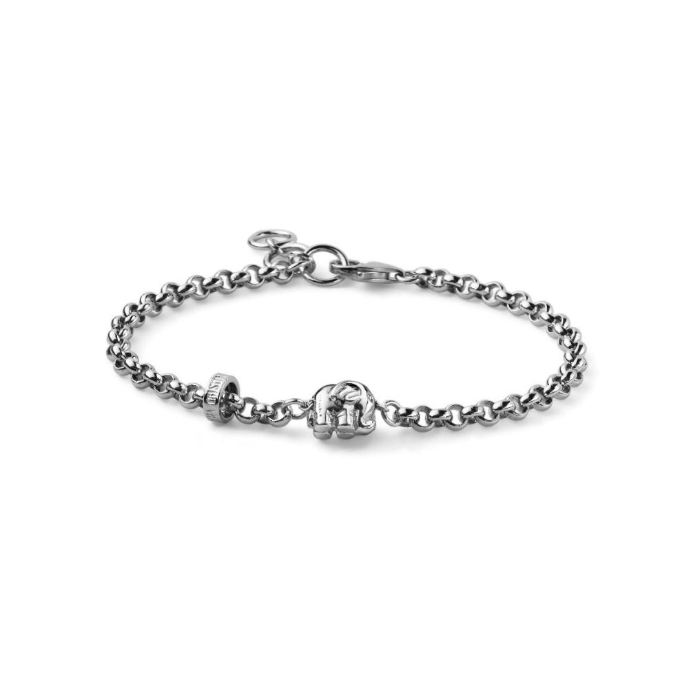 LUCKYOU MEN'S BRACELET SILVER ELEPHANT CHARM