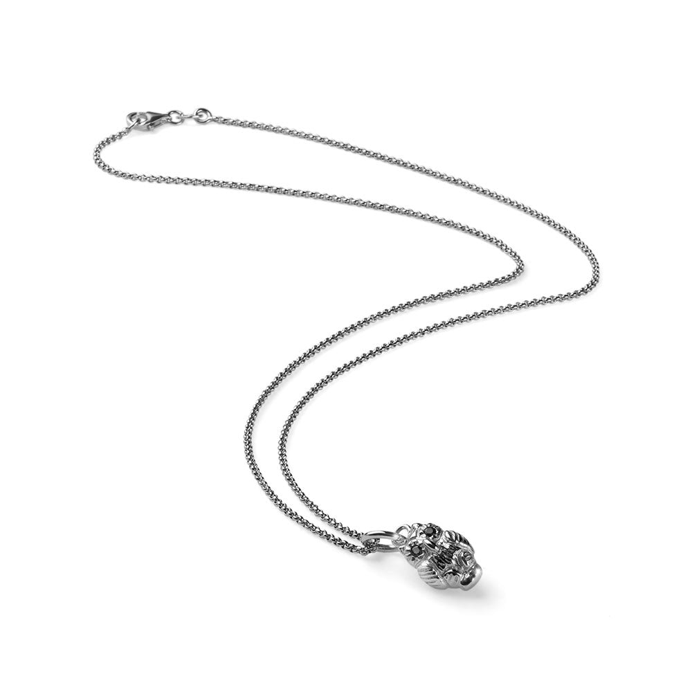 GOOD LUCK MEN'S NECKLACE IN SILVER OWL PENDANT