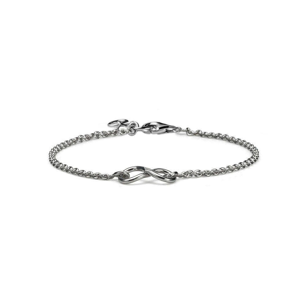 MEN'S INFINITY LIFE THIN SILVER BRACELET