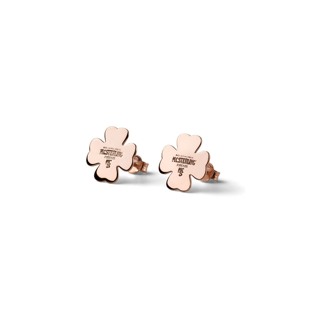 WOMEN'S QUADRIFOGLIO EARRINGS IN PINK SILVER