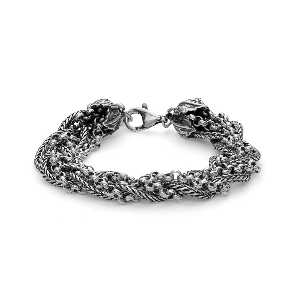 Bracciale Uomo Vitis Argento brunito Maria Cristina Sterling