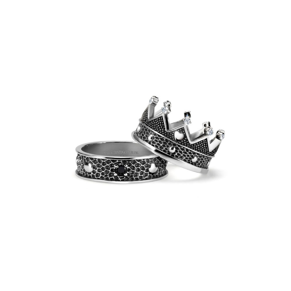 6 Verres à Whisky Maria Cristina Sterling - Argent 925 Avec Edera Et Onyx, Neufs Avec étiquettes