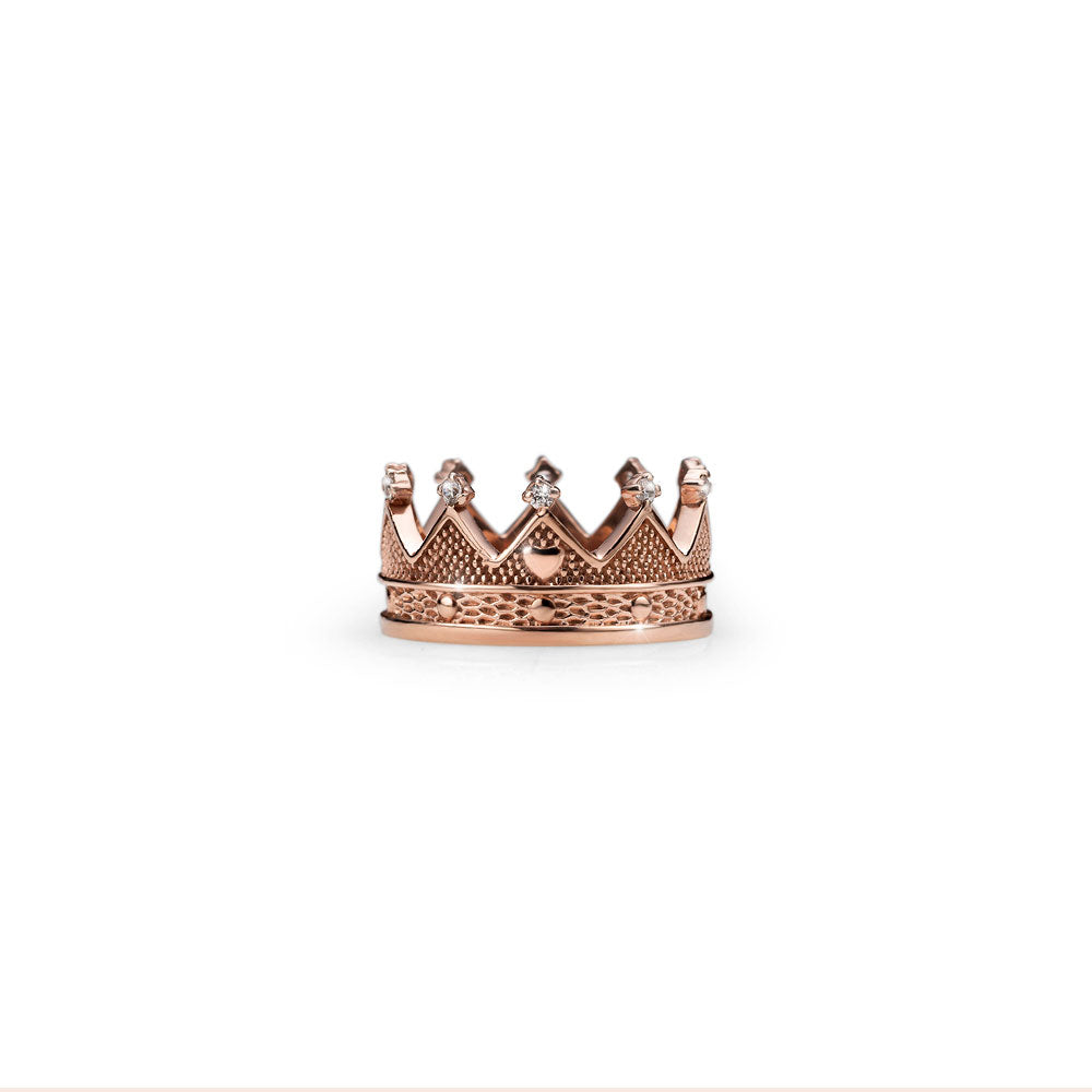 Anello donna King & Queen argento oro rosa Maria Cristina Sterling