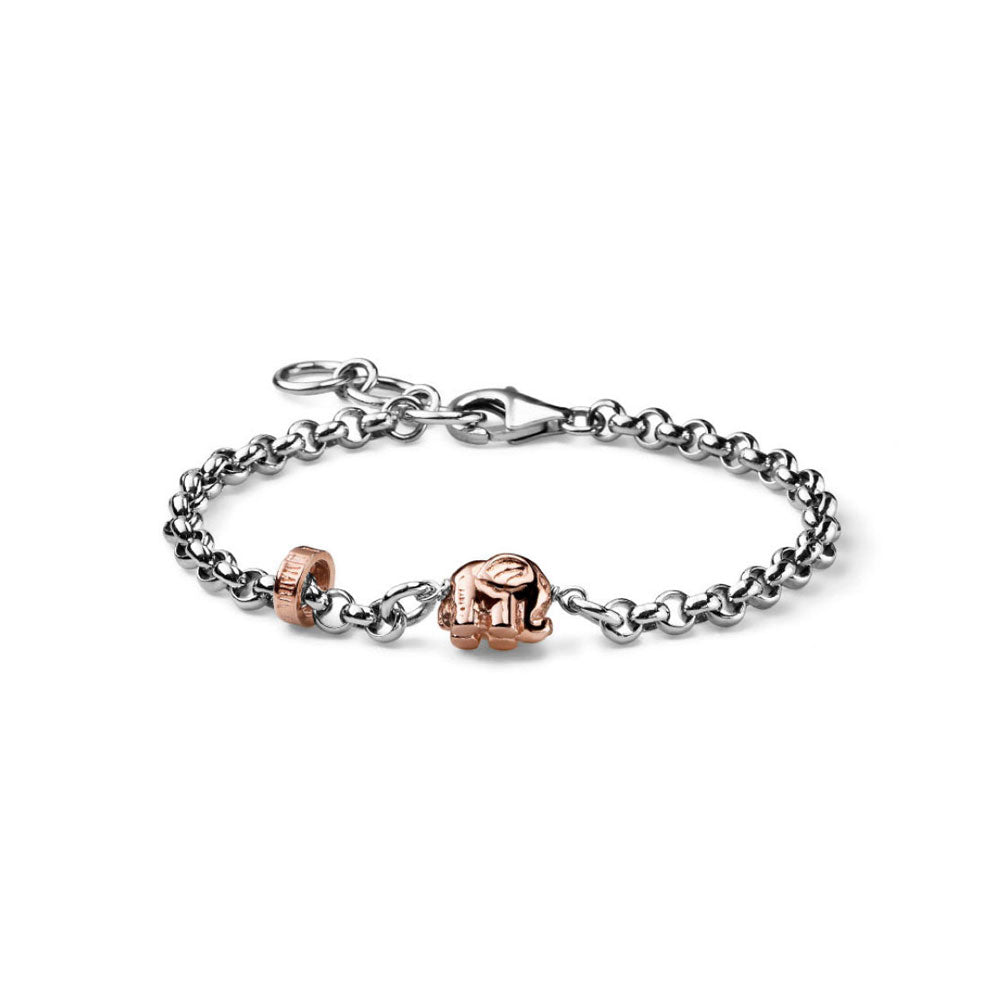 BRACCIALE DONNA PENSIERI PREZIOSI ARGENTO CHARM ELEFANTINO