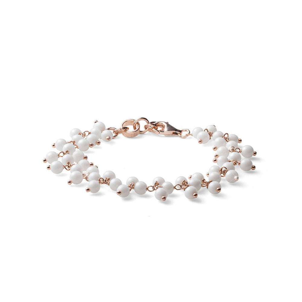 WOMEN'S BRACELET ENJOY COLLECTION IN PINK SILVER AND WHITE STONES