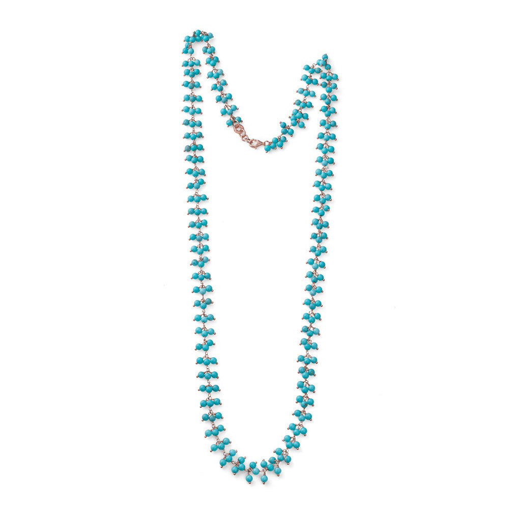 WOMEN'S NECKLACE ENJOY COLLECTION IN PINK SILVER AND LIGHT BLUE AULITE