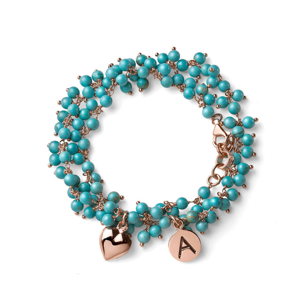 WOMEN'S BRACELET ENJOY COLLECTION AULITE LIGHT BLUE AND PINK SILVER, TWO WOUNDS WITH CHARMS