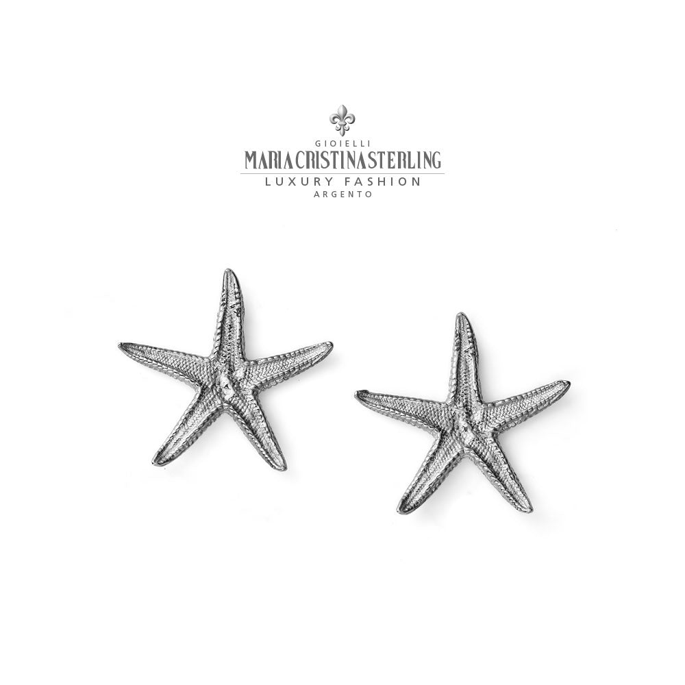 WOMEN'S EARRINGS ELBA SILVER PINK LARGE STARFISH