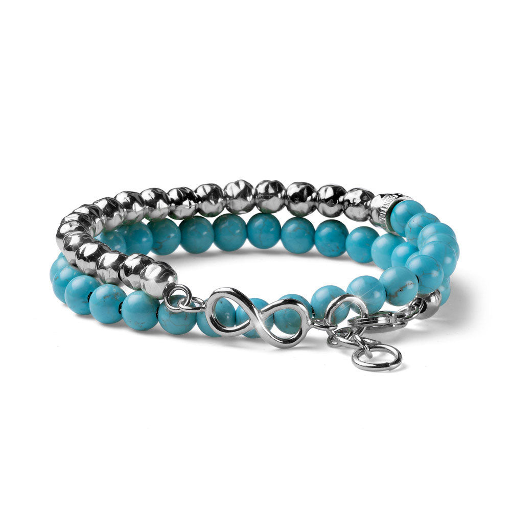 Bracciale donna argento e aulite 2 giri Maria Cristina Sterling