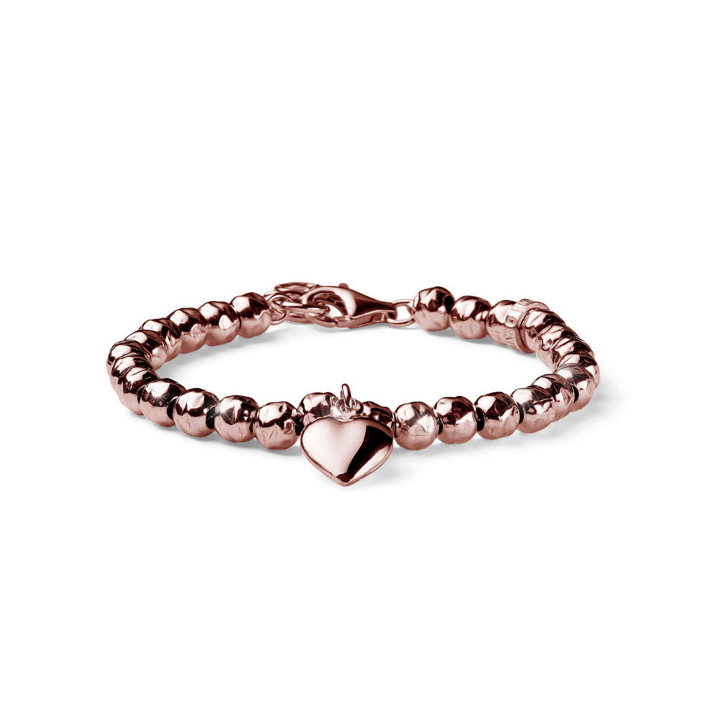 BRACCIALE DONNA COLLEZIONE LOVE SFERE ARGENTO ROSÈ