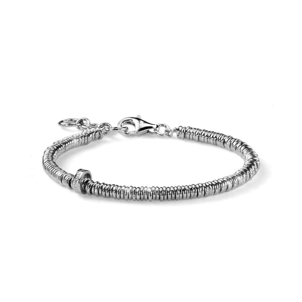 WOMEN'S SNAKE BRACELET IN SILVER THIN CIRCLES