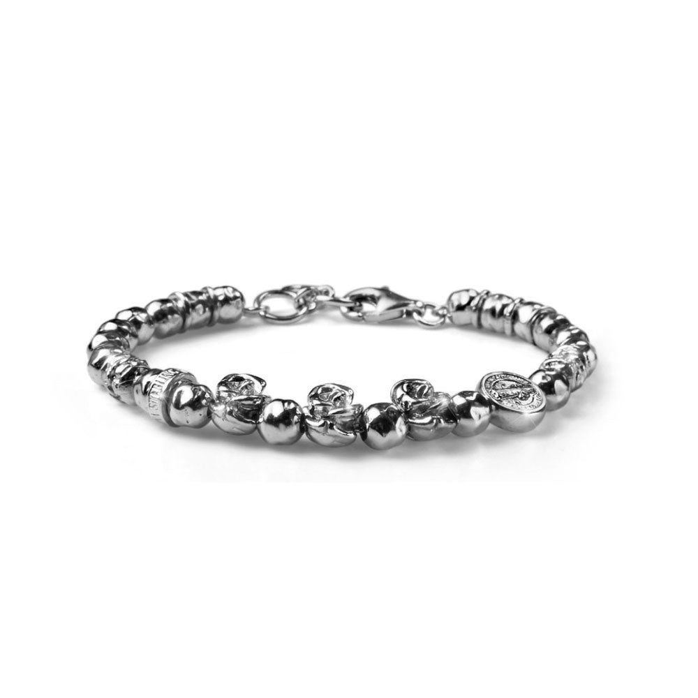 WOMEN'S SILVER BRACELET THREE ROSES