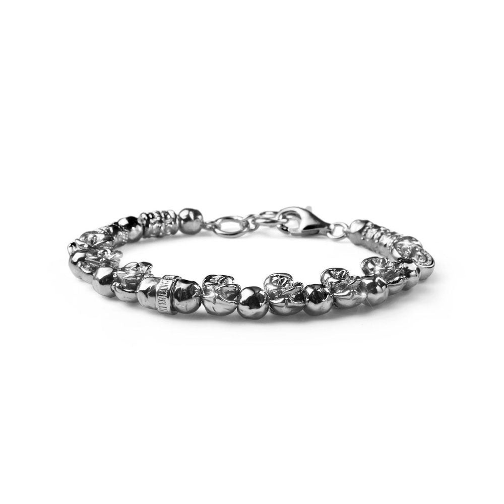 WOMEN'S SILVER ROSE COLLECTION BRACELET WITH SEVEN MINI ROSES