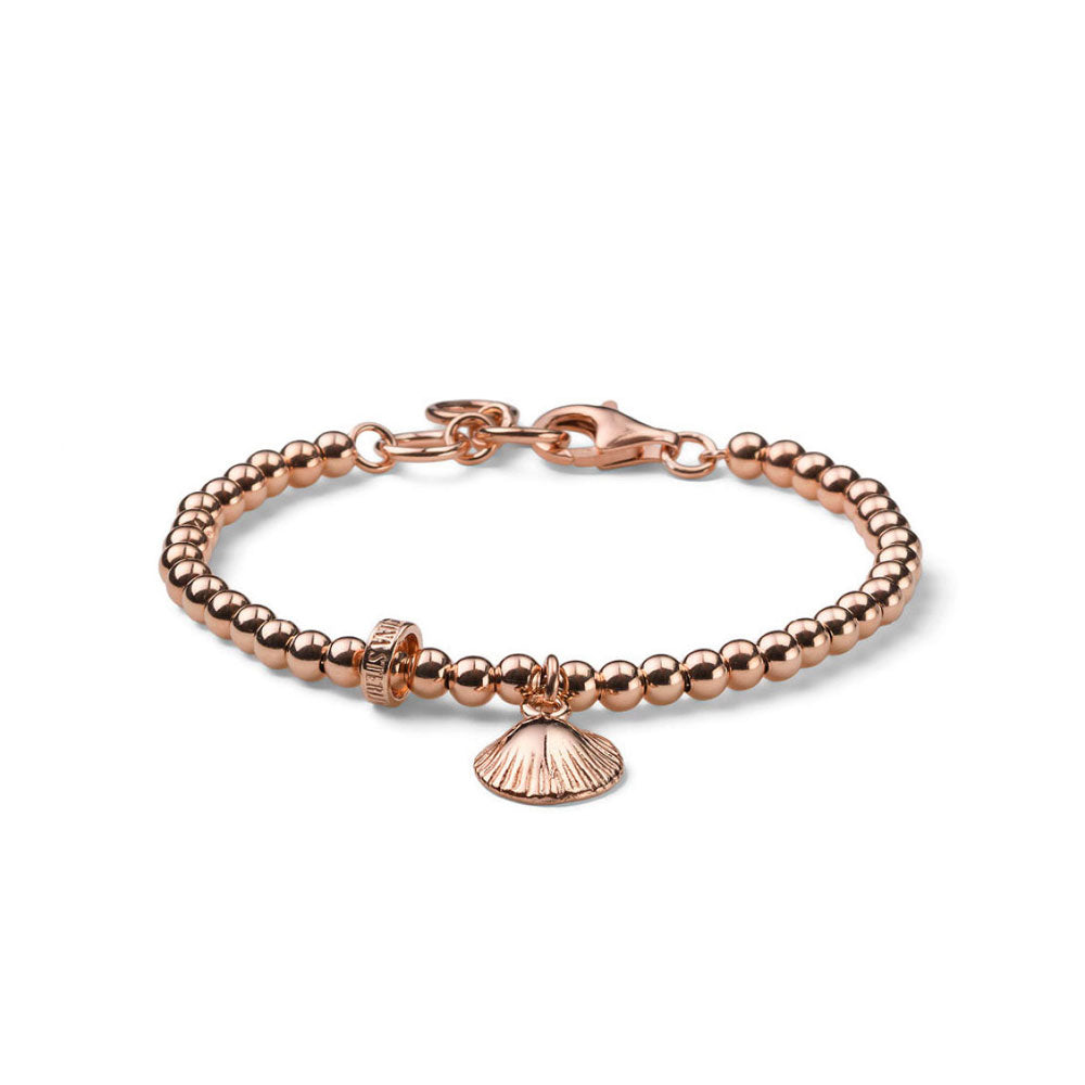 WOMEN'S BRACELET SOLEIL COLLECTION SILVER ROSE GOLD PENDANT