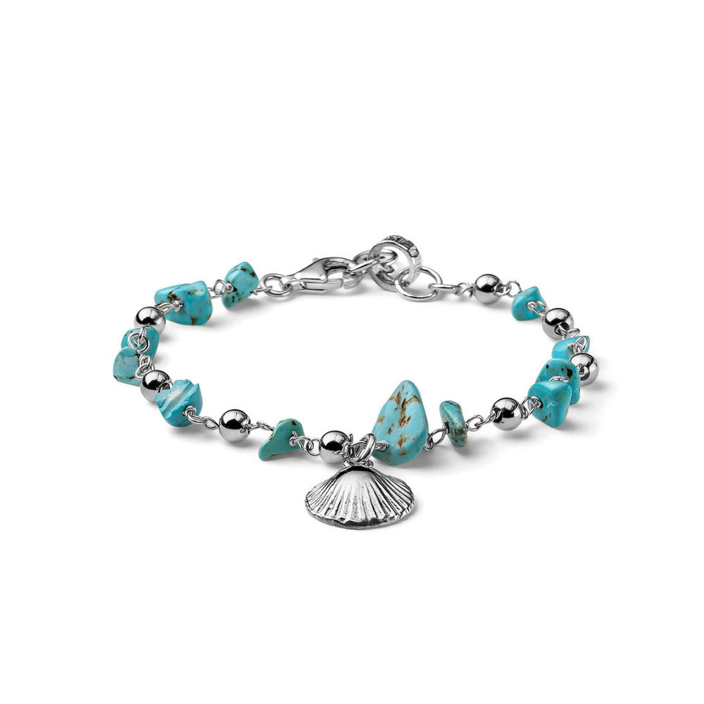 BRACCIALE DONNA COLLEZIONE SOLEIL ARGENTO E AULITE CELESTE