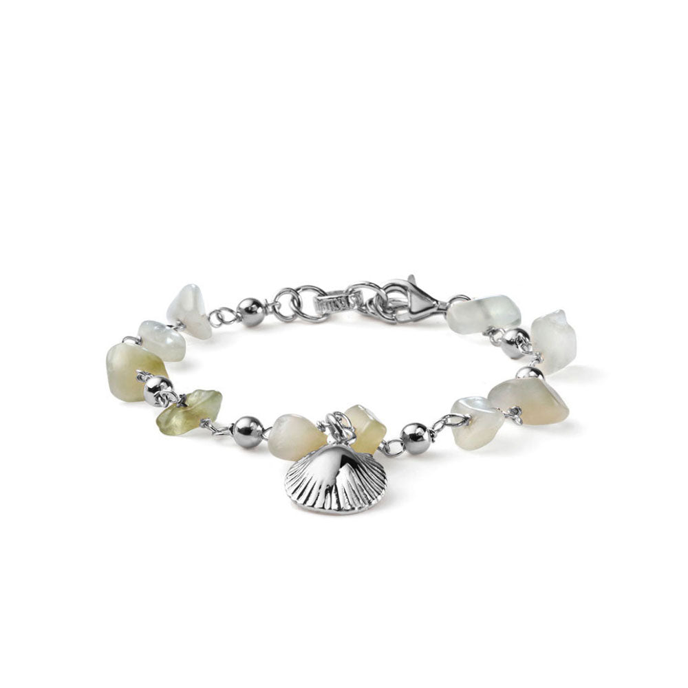 WOMEN'S BRACELET SOLEIL COLLECTION SILVER AND PREHNITE