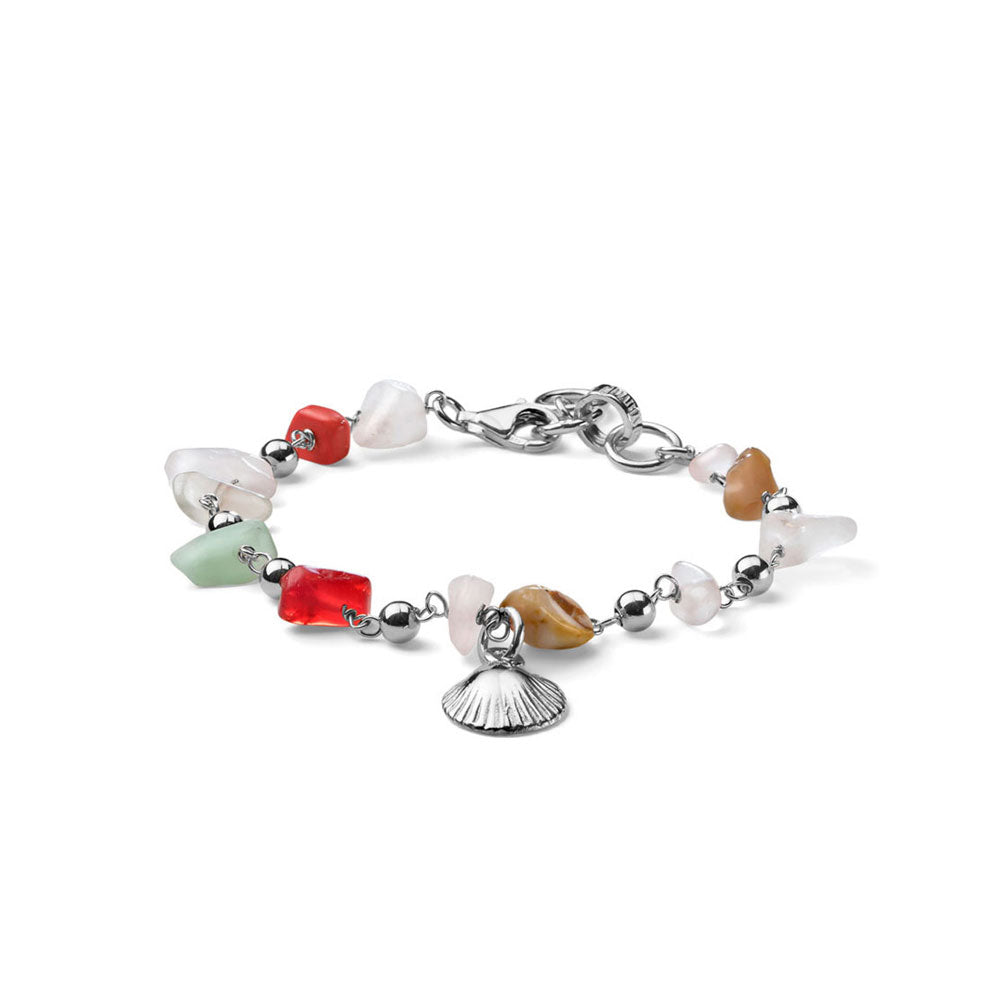 WOMEN'S BRACELET SOLEIL COLLECTION SILVER AND MIXED STONES