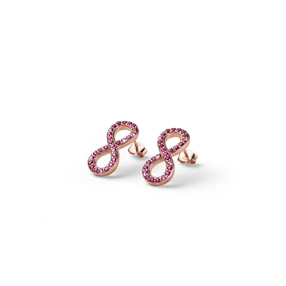 WOMEN'S INFINITY CRYSTAL RUBY EARRINGS