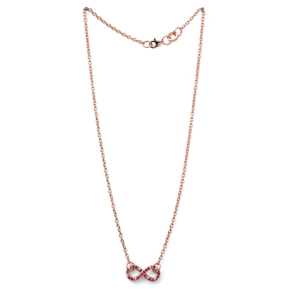 WOMEN'S INFINITY CRYSTAL RUBY NECKLACE