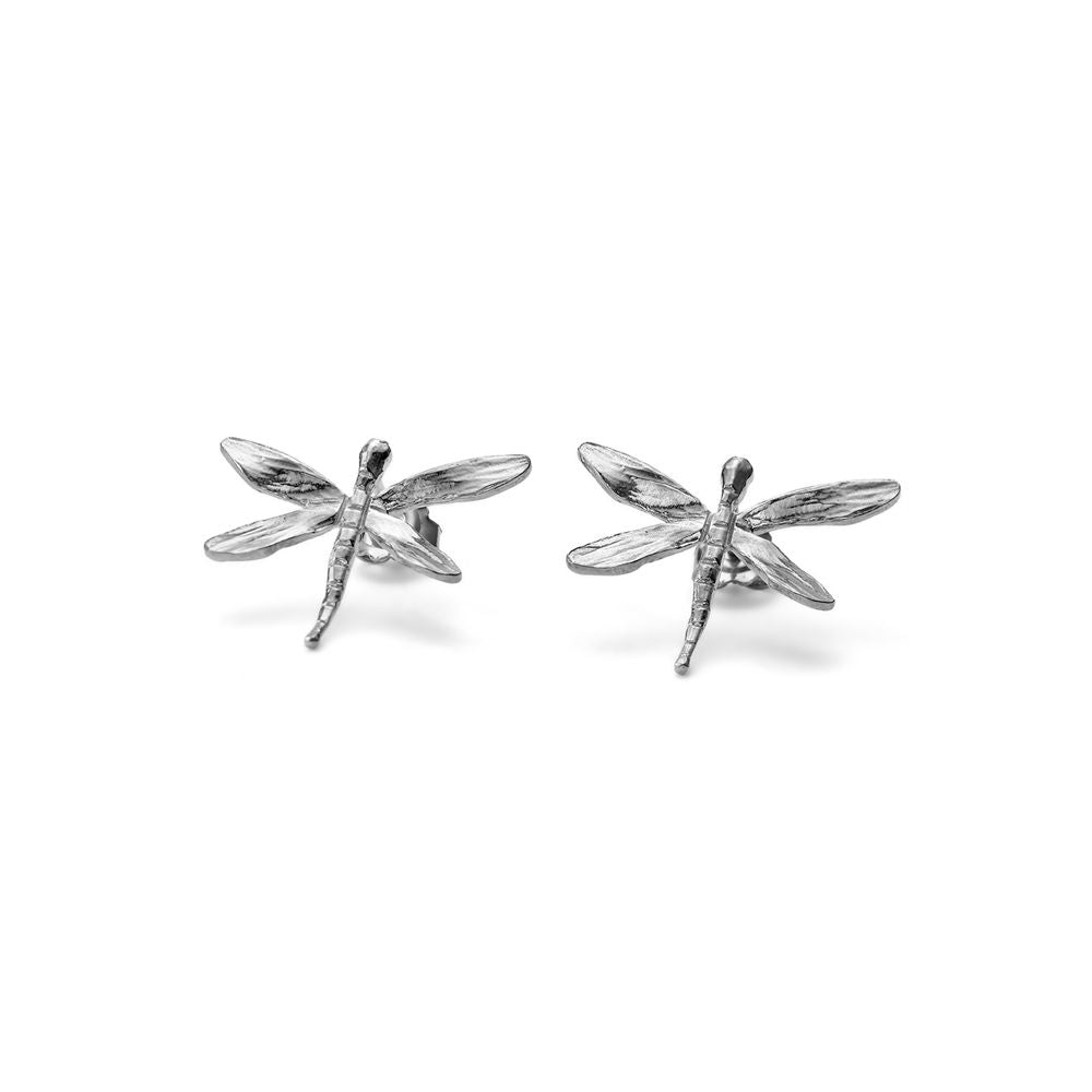 Dragonfly lobe earrings in 925 silver