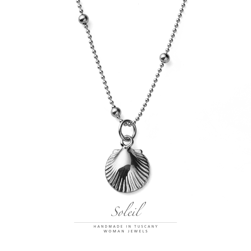 Collana donna-argento-ciondolo conchiglia-collezione Soleil-Maria Cristina Sterling